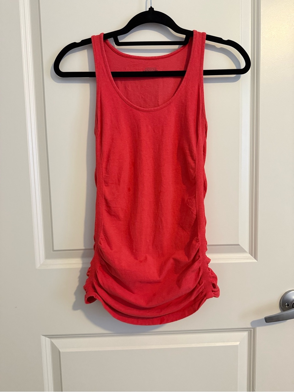 Athleta Ruched Tank Top - Coral Red